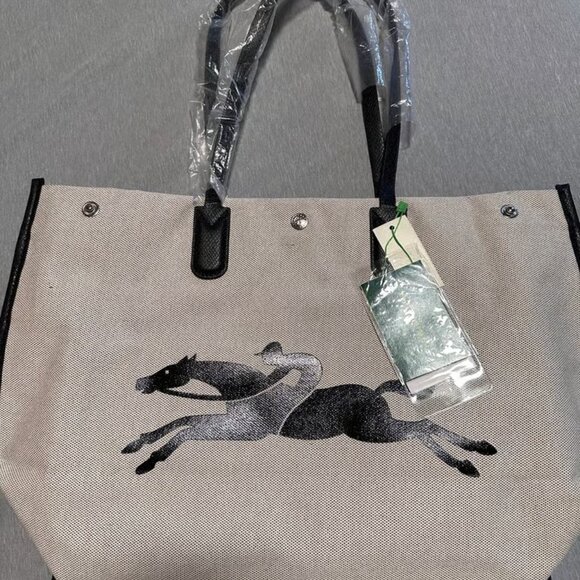 Longchamp Essential Toile Large Canvas Tote Shoulder Bag - Picture 7 of 7